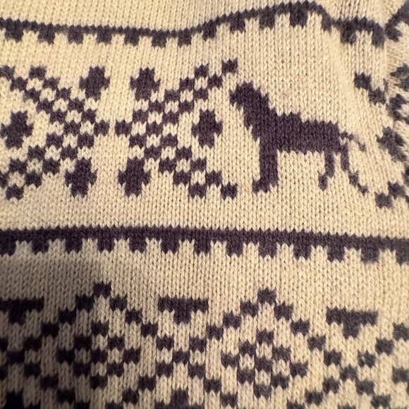 Southern Proper Men's S Farm Fair Isle Sweater Zip Up Preppy Christmas Lined Dog - Picture 9 of 15